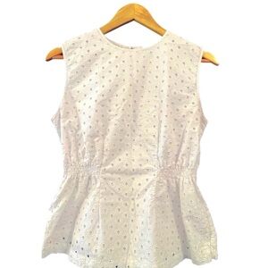 Halogen•Eyelet Sleeveless Top